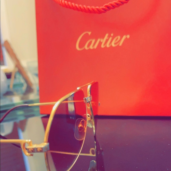 Vintage Cartier Santos vintage sunglasses 56/14 Fred Cardin c- decor glasses - Picture 2 of 9